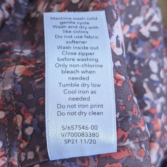 Athleta Rainier Printed Mesh Tight Sandstone Smoke Almond High Waist size S - Picture 9 of 13